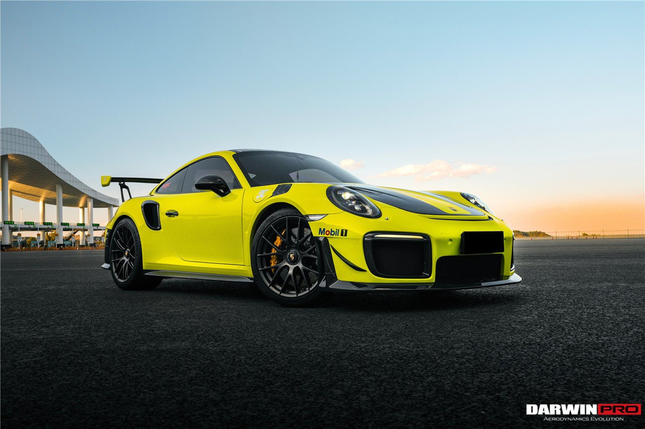 2013 - 2019 Porsche 911 991 Turbo S GT2RS Style Partial Carbon Fiber Front Bumper and Fender